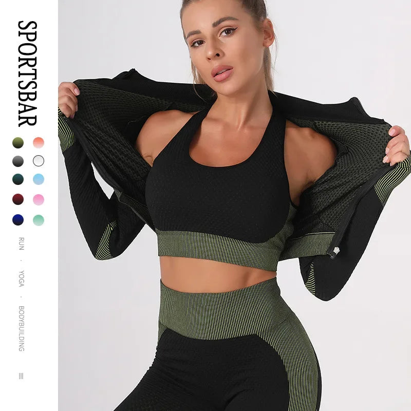 Women's Seamless Fitness 3-Piece Set