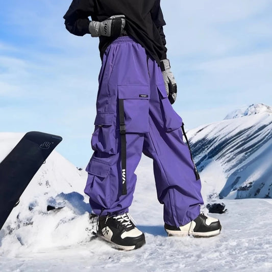 Unisex Oversized Waterproof Ski Pants – Thermal & Breathable