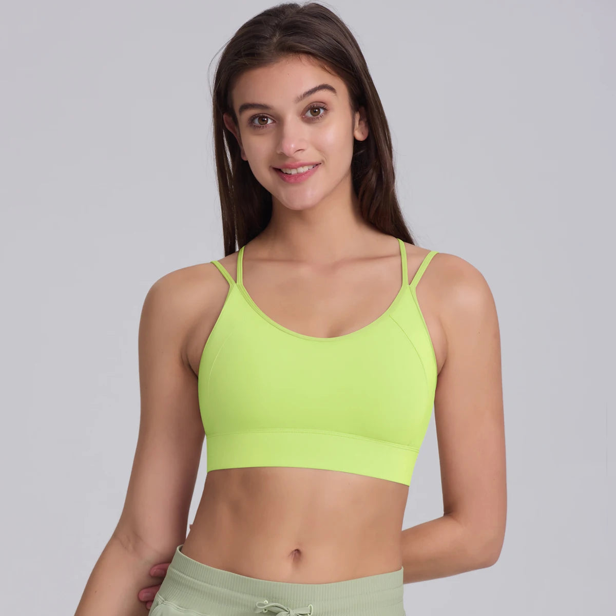 Cross-Back Breathable Sports Bra