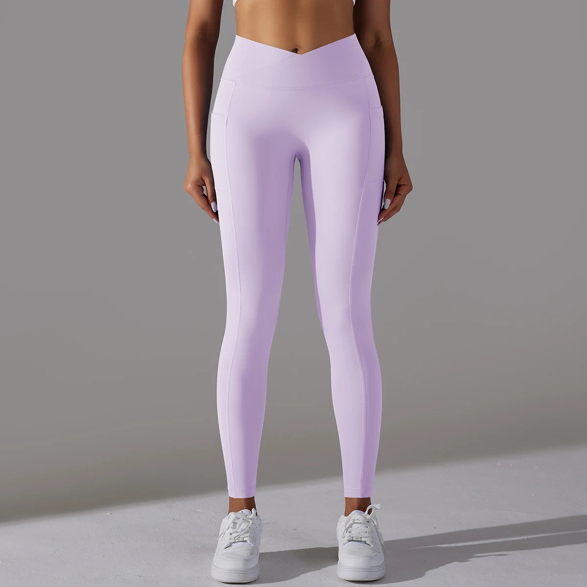 Cross-Waist Stretch Leggings