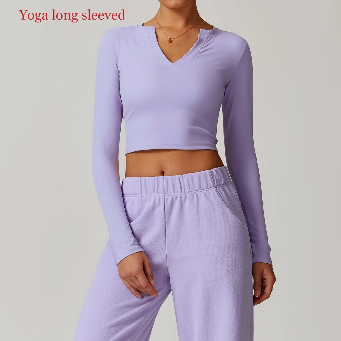 Women's Long-Sleeve Workout Crop Top – Breathable & Stretchy