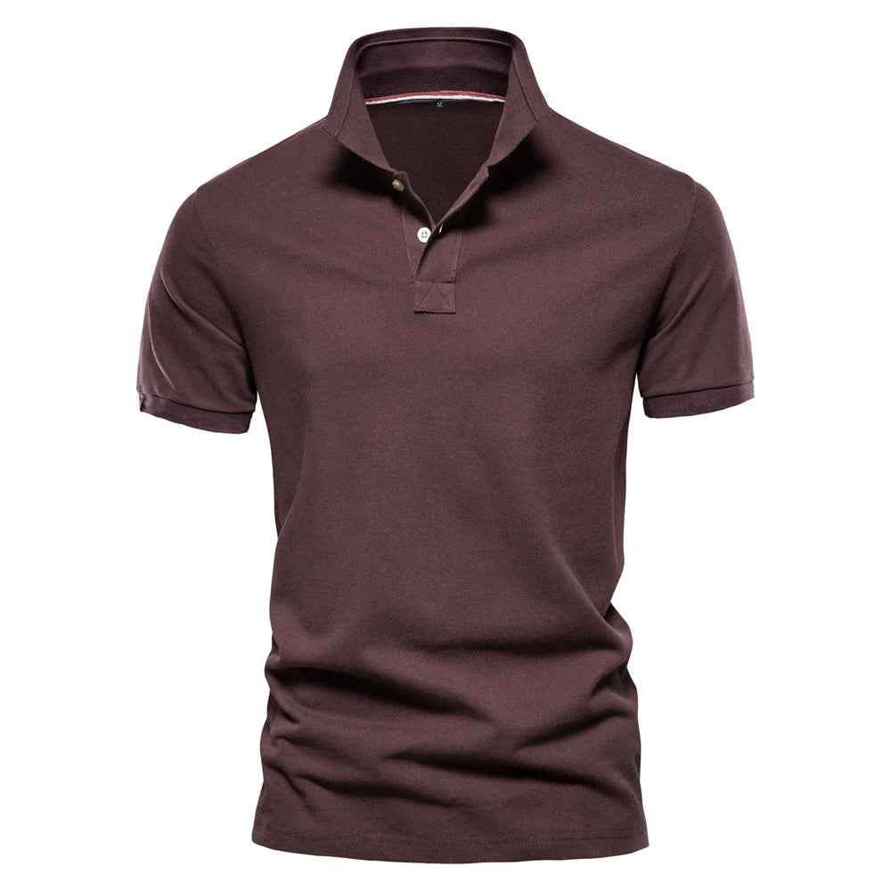 Men's Classic Cotton Polo Shirt – Short Sleeve, Casual Business