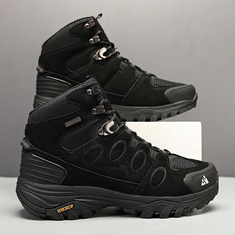 Men’s High-Top Hiking Boots – Non-Slip Winter Trekking Shoes