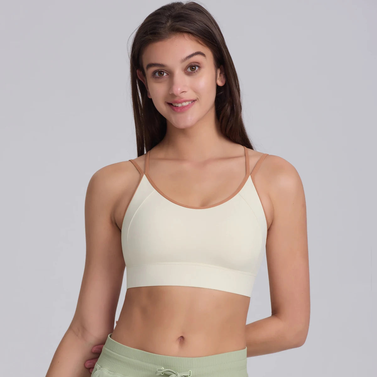 Cross-Back Breathable Sports Bra