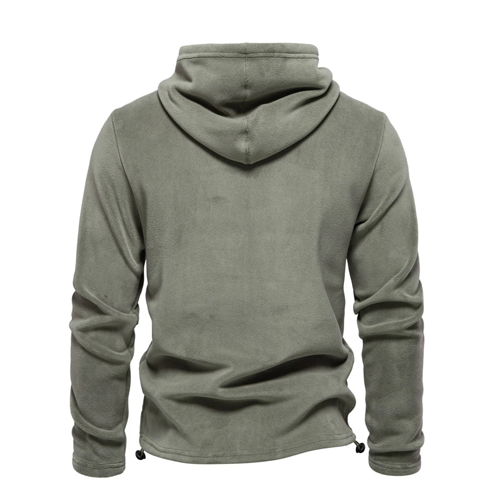 Men’s Winter Fleece Hoodie – High-Quality Drawstring Sweatshirt