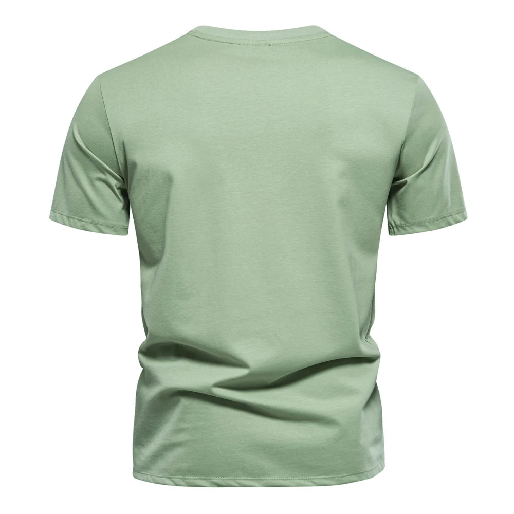 Men's Cool Cotton Blend T-Shirt – Embroidered Short Sleeve Adventure Wear