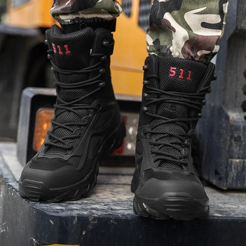 Men’s Lightweight Tactical Boots – Waterproof Non-Slip Outdoor Shoes