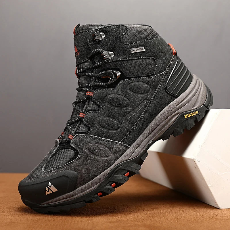 Men’s High-Top Hiking Boots – Non-Slip Winter Trekking Shoes